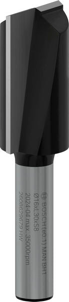 PRO Nutfräser, zweischneidig, Ø 16 x L 30, Schaft 8 mm