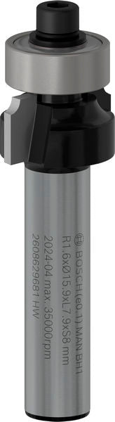 PRO Abrundfräser, R 1,6, Schaft 8 mm