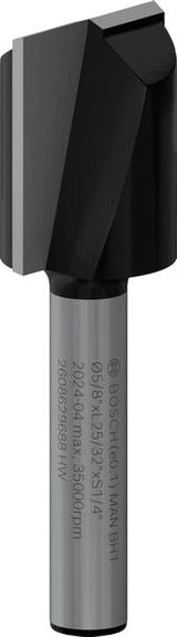 PRO Nutfräser, zweischneidig, Ø 5/8" x L 49/64", Schaft 1/4"