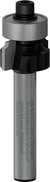 PRO Abrundfräser, R 1/16", Schaft 1/4"