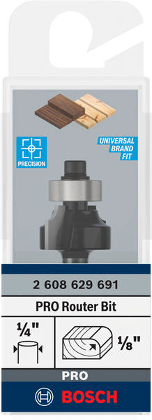 PRO Abrundfräser, R 1/8", Schaft 1/4"