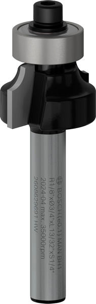 PRO Abrundfräser, R 1/8", Schaft 1/4"