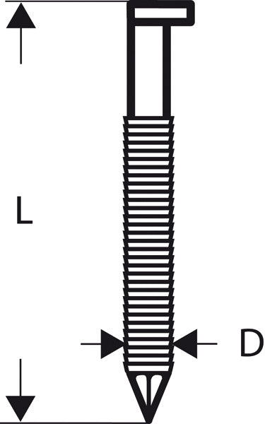 D-Kopf Streifennagel SN34DK 65RG,2,8 mm, 65 mm, verzinkt, gerillt, 3000er-Pack