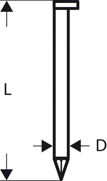 D-Kopf Streifennagel SN34DK 80, 3,1 mm, 80 mm, blank, glatt, 3000er-Pack
