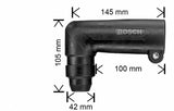 Winkelbohrkopf für leichte Bohrhämmer mit SDS plus Werkzeughalter, 43 mm