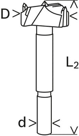 Kunstbohrer HM, 18 x 90 mm, d 8 mm