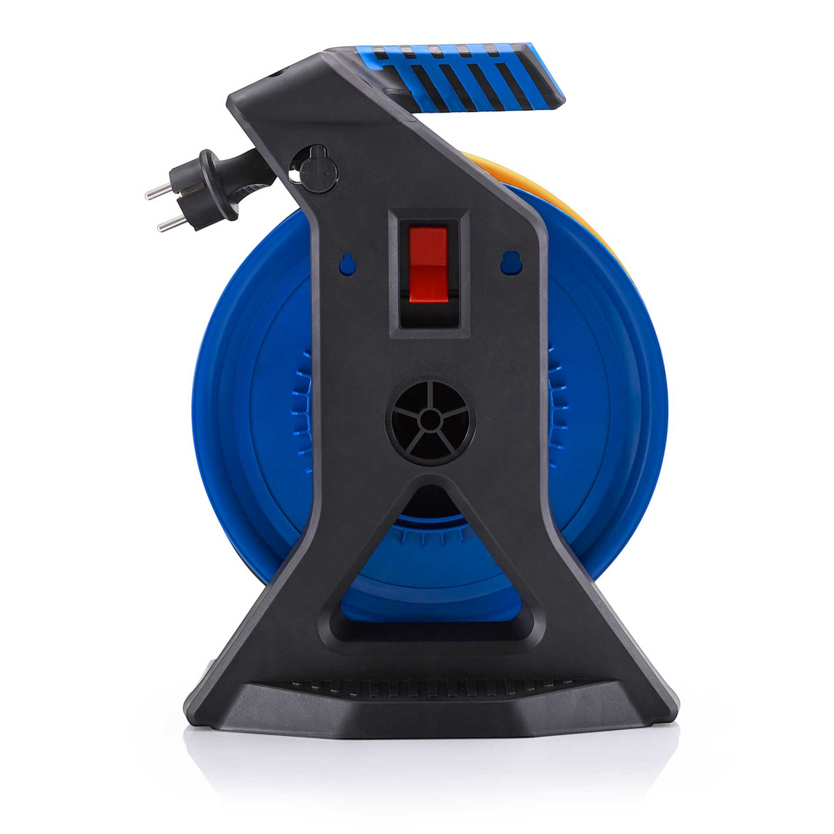 Werkfit Vollkunststoff-Kabeltrommel Generation 7 Companion mit 40 m Kabel, blaues Gehäuse, IP44 Schutzart