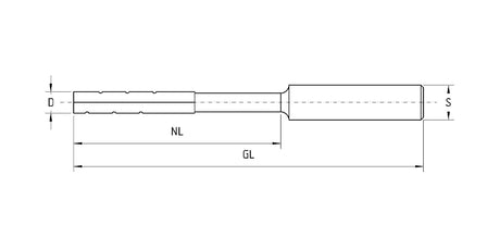 Langlochbohrer – Linkslauf, gewunden mit Spanbrecher